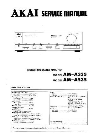 Сервисная инструкция Akai AM-A335, AM-A535 ― Manual-Shop.ru