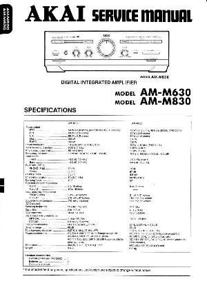 Сервисная инструкция Akai AM-M630, AM-M830 ― Manual-Shop.ru