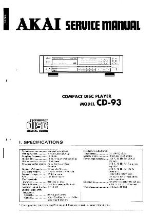 Service manual Akai CD-93 ― Manual-Shop.ru