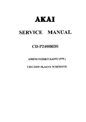 Сервисная инструкция Akai CD-P2400RDS ― Manual-Shop.ru