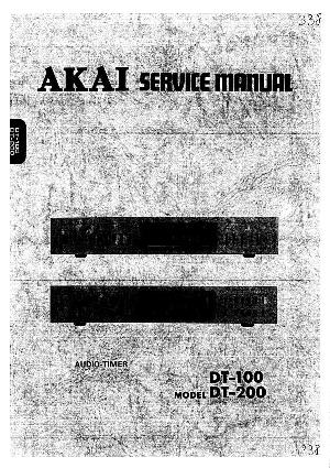 Сервисная инструкция Akai DT-100, DT-200 ― Manual-Shop.ru