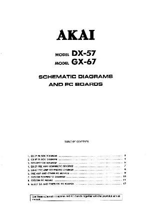 Сервисная инструкция Akai DX-57, GX-67 ― Manual-Shop.ru
