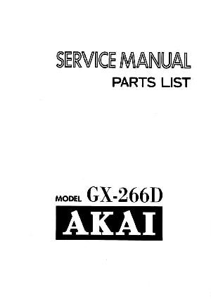 Сервисная инструкция Akai GX-266D ― Manual-Shop.ru