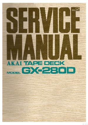 Сервисная инструкция Akai GX-280D ― Manual-Shop.ru