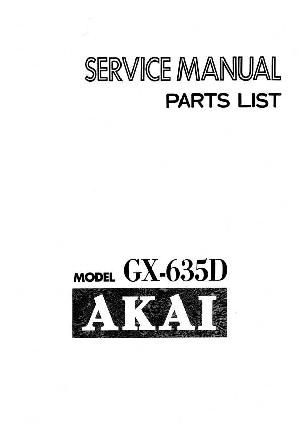 Сервисная инструкция Akai GX-635D ― Manual-Shop.ru