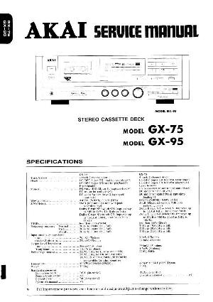 Сервисная инструкция Akai GX-75 ― Manual-Shop.ru