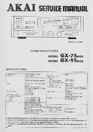 Сервисная инструкция Akai GX-75MKII, GX-95MKII ― Manual-Shop.ru