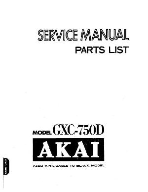 Сервисная инструкция Akai GXC-750D ― Manual-Shop.ru