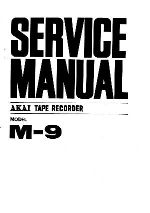 Сервисная инструкция Akai M-9 ― Manual-Shop.ru