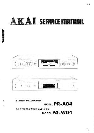 Сервисная инструкция Akai PA-W04, PR-A04 ― Manual-Shop.ru