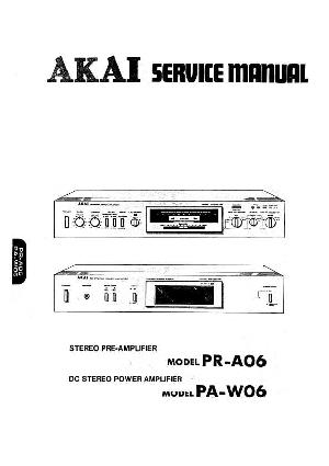 Сервисная инструкция Akai PA-W06, PR-A06 ― Manual-Shop.ru