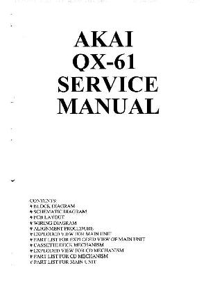 Сервисная инструкция Akai QX-61 ― Manual-Shop.ru