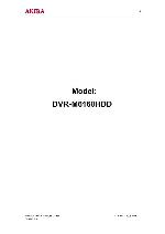 Сервисная инструкция Akira DVR-M6160HDD
