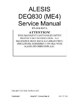 Сервисная инструкция Alesis DEQ830 (ME4) ― Manual-Shop.ru