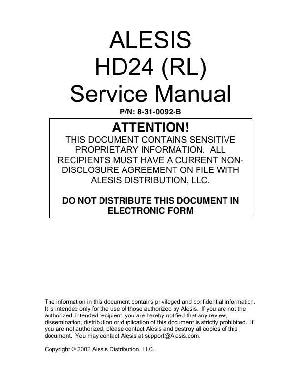 Сервисная инструкция Alesis HD24 ― Manual-Shop.ru