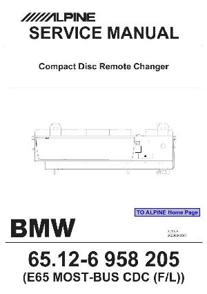 Service manual Alpine BMW 65.12-6 958 205 ― Manual-Shop.ru