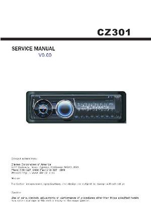 Сервисная инструкция Alpine CZ301 ― Manual-Shop.ru