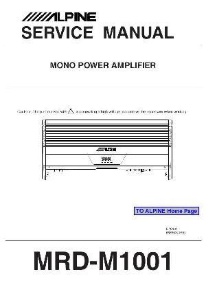 Сервисная инструкция Alpine MRD-M1001 ― Manual-Shop.ru