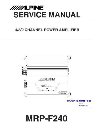 Service manual Alpine MRP-F240 ― Manual-Shop.ru