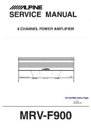 Сервисная инструкция Alpine MRV-F900 ― Manual-Shop.ru