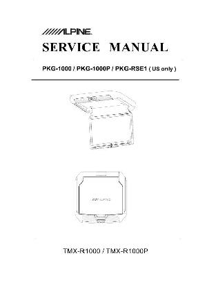 Service manual Alpine PKG-1000, PKG-1000E, RSE1 ― Manual-Shop.ru