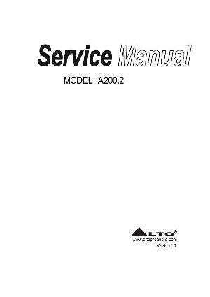 Сервисная инструкция Alto A200.2 ― Manual-Shop.ru