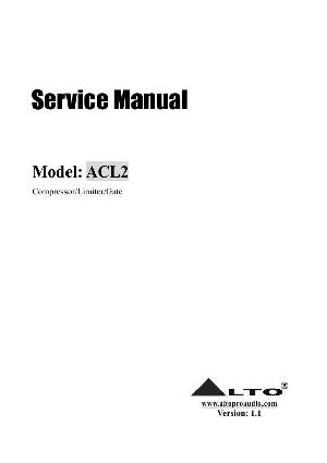 Сервисная инструкция Alto ACL2 ― Manual-Shop.ru