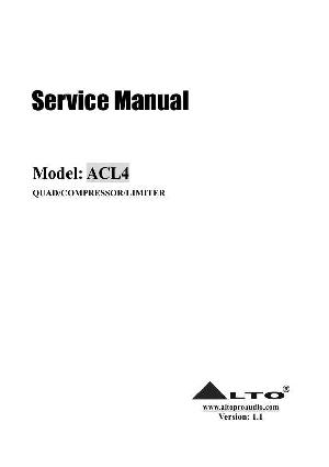 Сервисная инструкция Alto ACL4 ― Manual-Shop.ru