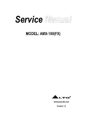 Сервисная инструкция Alto AMX-180FX ― Manual-Shop.ru