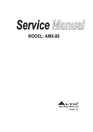 Сервисная инструкция Alto AMX-80 ― Manual-Shop.ru