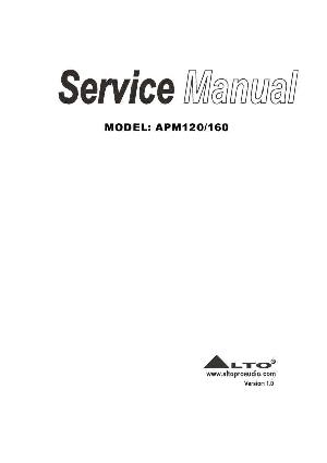 Сервисная инструкция Alto APM120, APM160 ― Manual-Shop.ru