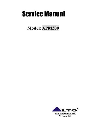 Сервисная инструкция Alto APM200 ― Manual-Shop.ru