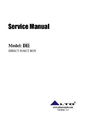 Сервисная инструкция Alto DI1 ― Manual-Shop.ru