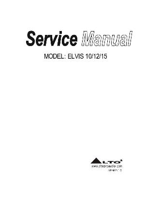 Сервисная инструкция Alto ELVIS-10, 12, 15 ― Manual-Shop.ru
