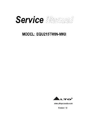 Сервисная инструкция Alto EQU215TWIN-MKII ― Manual-Shop.ru