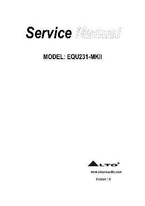Сервисная инструкция Alto EQU231-MKII ― Manual-Shop.ru