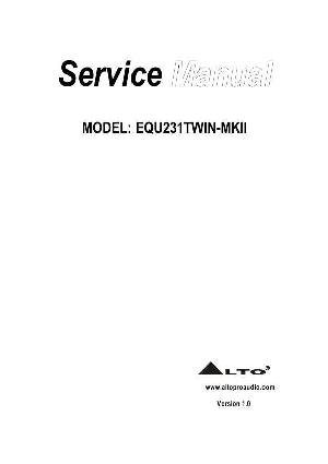 Сервисная инструкция Alto EQU231TWIN-MKII ― Manual-Shop.ru
