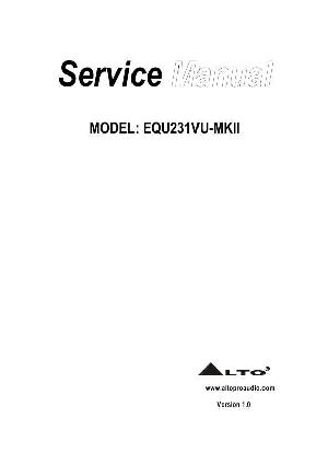 Сервисная инструкция Alto EQU231VU-MKII ― Manual-Shop.ru