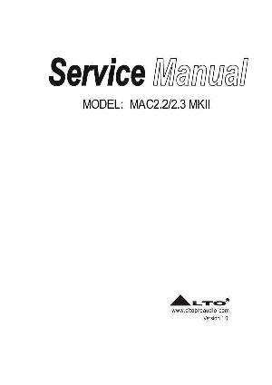 Сервисная инструкция Alto MAC-2.2MKII, 2.3MKII ― Manual-Shop.ru
