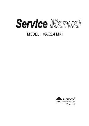 Сервисная инструкция Alto MAC-2.4MKII ― Manual-Shop.ru