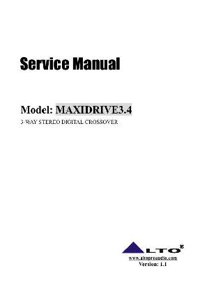 Сервисная инструкция Alto MAXIDRIVE-3.4 ― Manual-Shop.ru