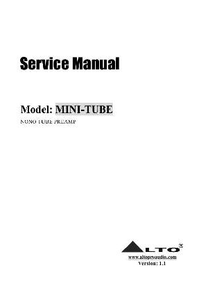 Сервисная инструкция Alto MINI-TUBE ― Manual-Shop.ru