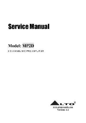 Service manual Alto MP2D ― Manual-Shop.ru