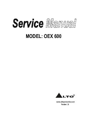 Service manual Alto OEX-600 ― Manual-Shop.ru