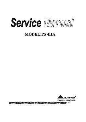 Service manual Alto PS-4HA ― Manual-Shop.ru
