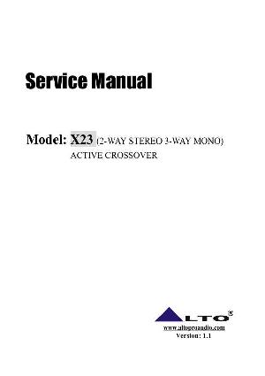 Сервисная инструкция Alto X23 ― Manual-Shop.ru