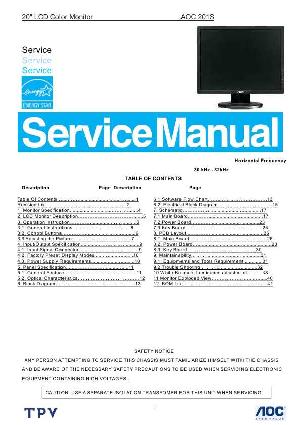 Сервисная инструкция AOC 201S ― Manual-Shop.ru