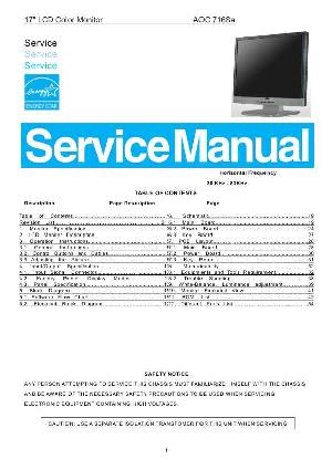 Сервисная инструкция AOC 716SA ― Manual-Shop.ru