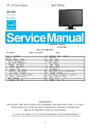 Сервисная инструкция AOC 717FWY ― Manual-Shop.ru