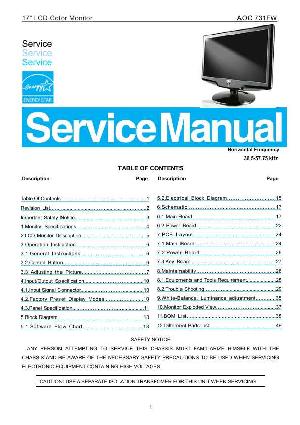 Сервисная инструкция AOC 731FW ― Manual-Shop.ru